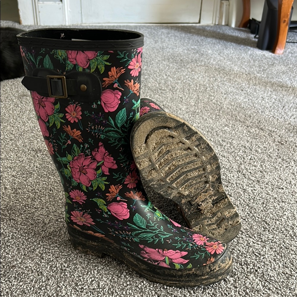 Floral Women's Rain Boots